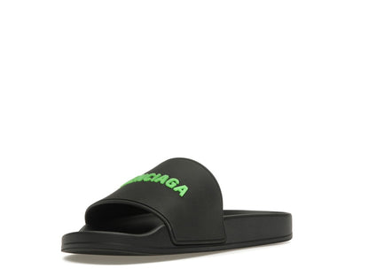 Balenciaga Pool Slide Black Fluo Green (Women's)