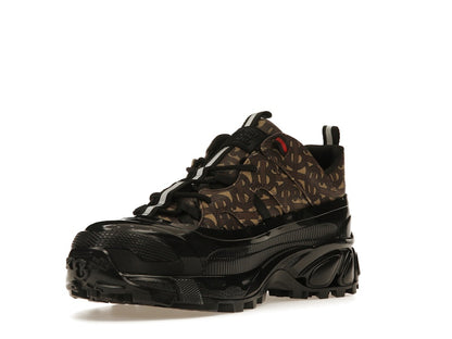 Burberry Arthur Monogram Print Black Bridle Brown