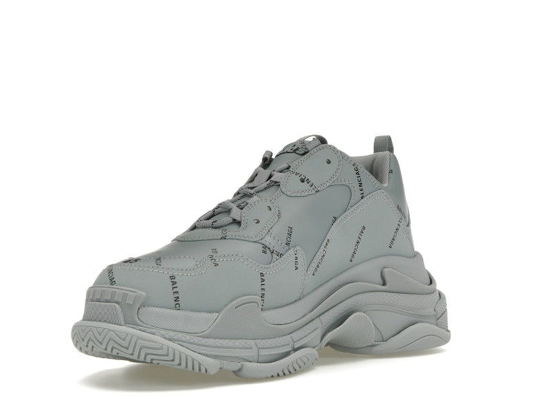 Balenciaga Triple S AllOver Logo Grey Black