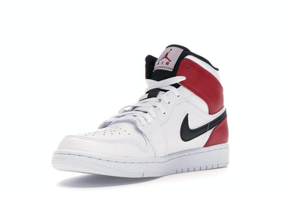 Jordan 1 Mid White Black Gym Red