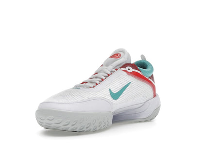 Nike Court Zoom NXT HC White Light Silver Habanero Red Washed Teal (Women's)