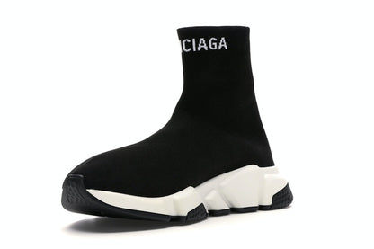 Balenciaga Speed Sock Slip-On Black White