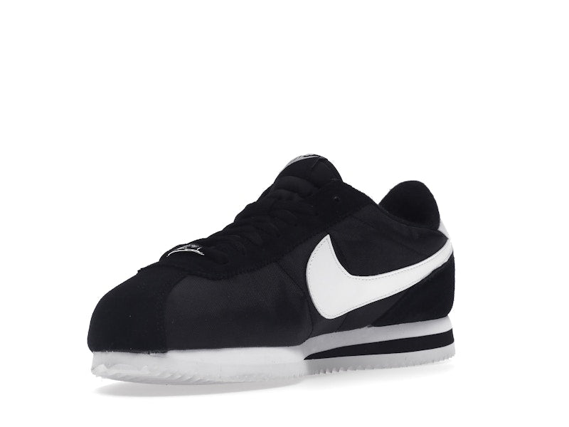 Nike Cortez Basic Nylon Black White-Metallic Silver