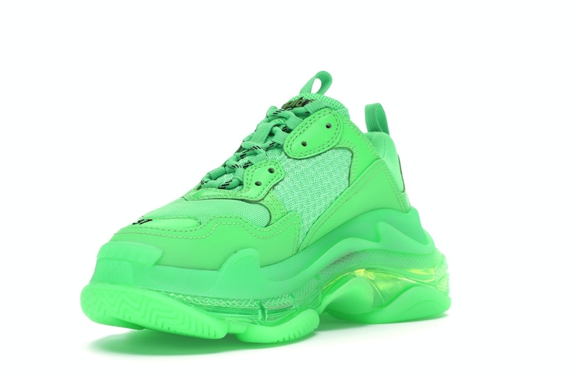 Balenciaga Triple S Neon Green Clear Sole (Women's)
