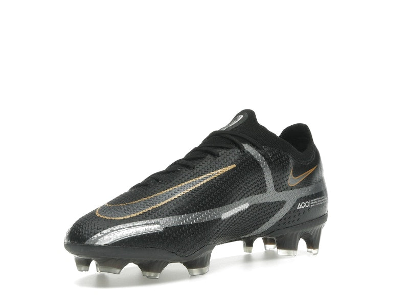 Nike Phantom GT2 Elite FG Black Metallic Dark Grey Metallic Gold