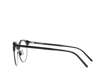 Saint Laurent Round-Frame Acetate Optical Frames Black Black Transparent (SL233F-30002729-001)