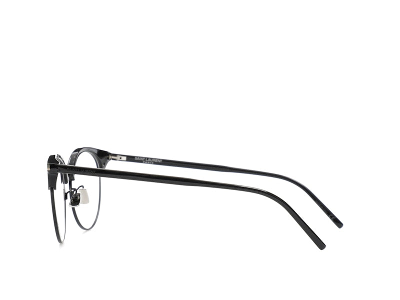 Saint Laurent Round-Frame Acetate Optical Frames Black Black Transparent (SL233F-30002729-001)