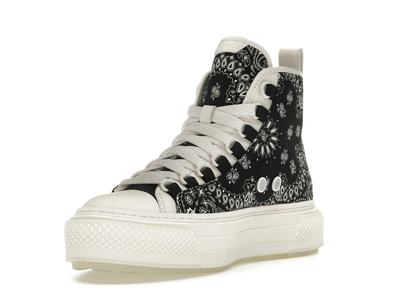 AMIRI Bandana Court Hi-top Sneaker Black White (Women's)