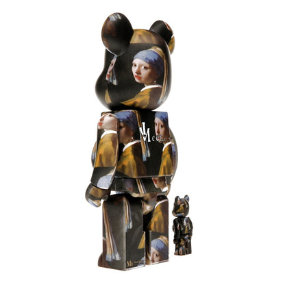 Bearbrick Johannes Vermeer (Girl with a Pearl Earring) 100% & 400% Set