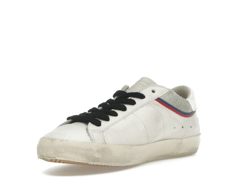 Golden Goose Super Star White Grey Red Blue