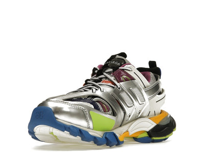 Balenciaga Track Leather Free White Silver Multi