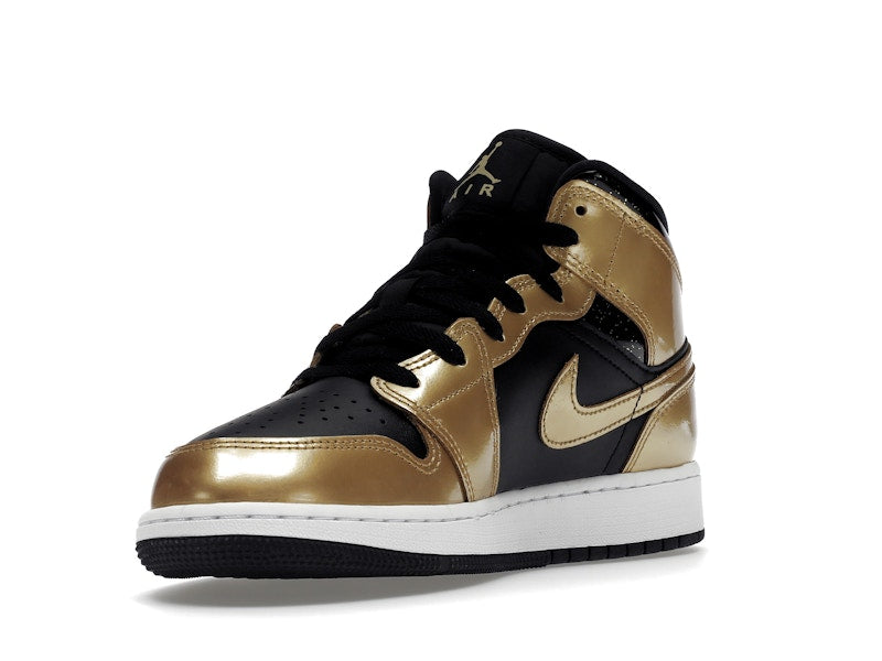 Jordan 1 Mid SE Metallic Gold Black (GS)
