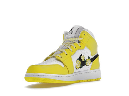 Jordan 1 Mid Dynamic Yellow Floral (GS)