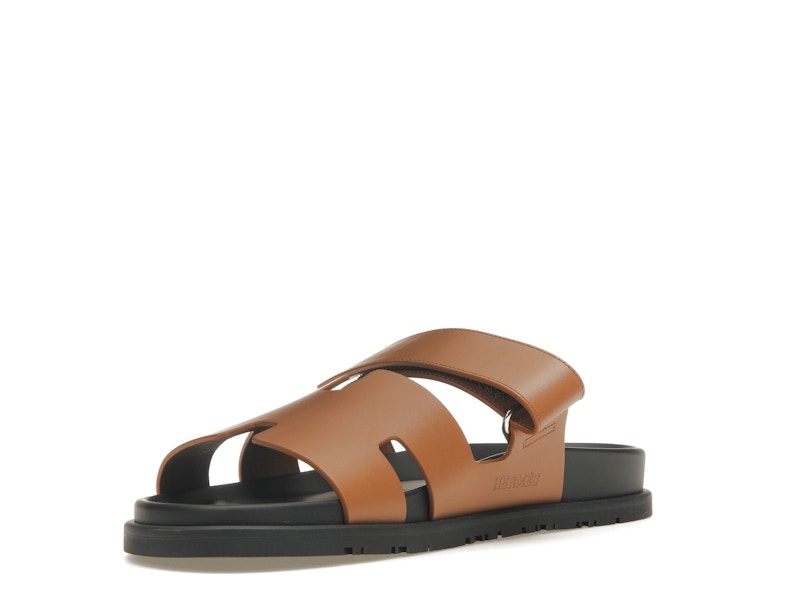 Hermes Chypre Sandal Naturel Black Smooth Calfskin Leather (M)
