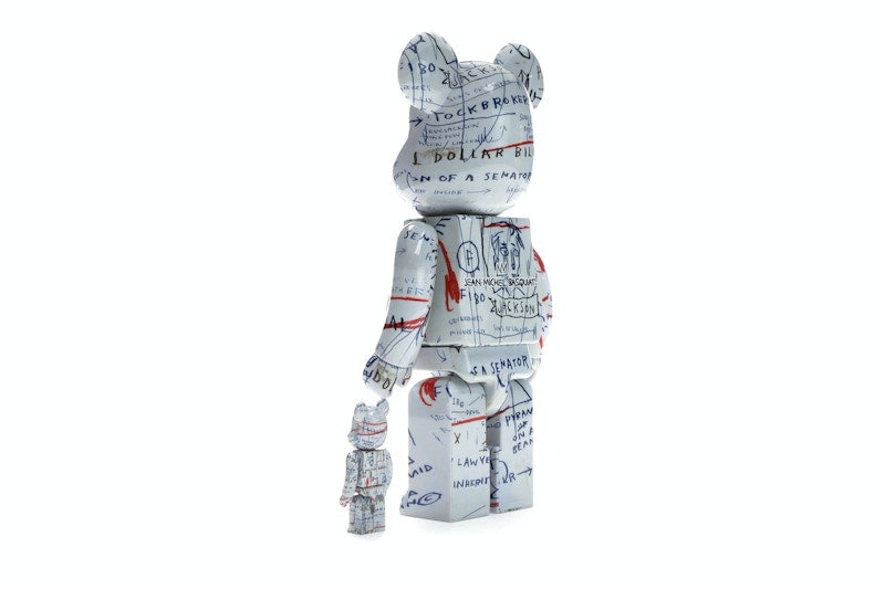Bearbrick Jean-Michel Basquiat 2 100% & 400% Set White
