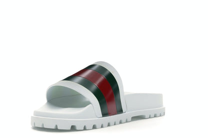 Gucci Web Slide Sandal White