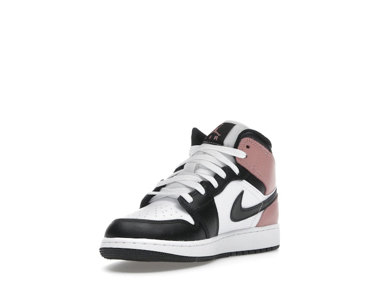 Jordan 1 Mid White Rust Pink Black (GS)