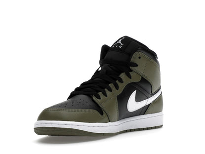 Jordan 1 Mid Black White Olive