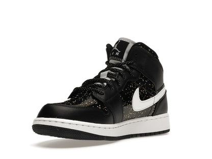 Jordan 1 Mid Black Speckle (GS)