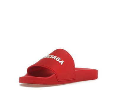 Balenciaga Pool Slide Red White