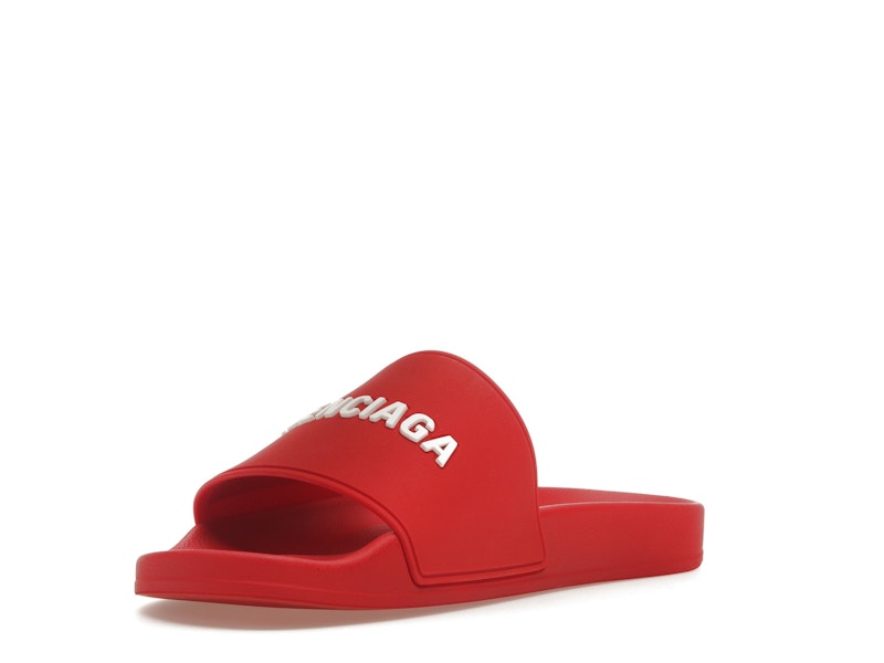 Balenciaga Pool Slide Red White