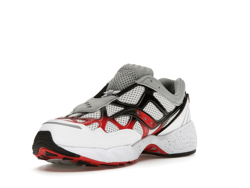 Saucony Grid Web White Grey Red