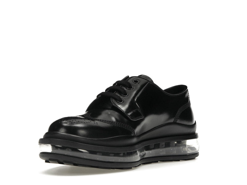 Prada Lace-Up Derby Black Brushed Leather
