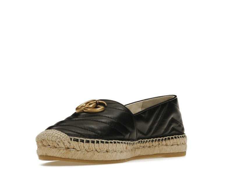 Gucci Double G Espadrille Black Leather