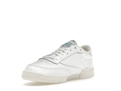 Reebok Club C 85 White Teal Burgundy Logo