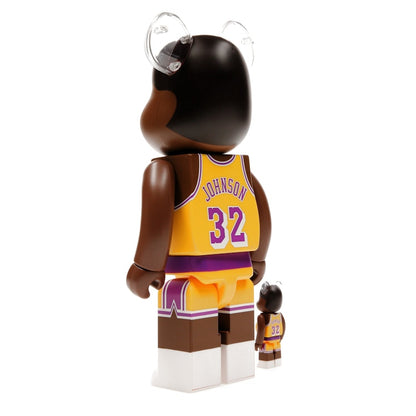 Bearbrick NBA Magic Johnson (Los Angeles Lakers) 100% & 400% Set