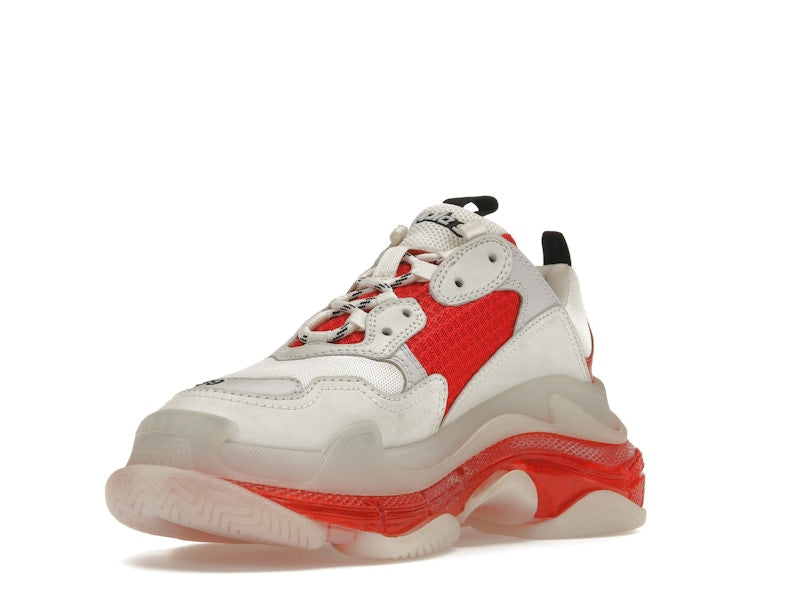 Balenciaga Triple S Clear Sole White Red