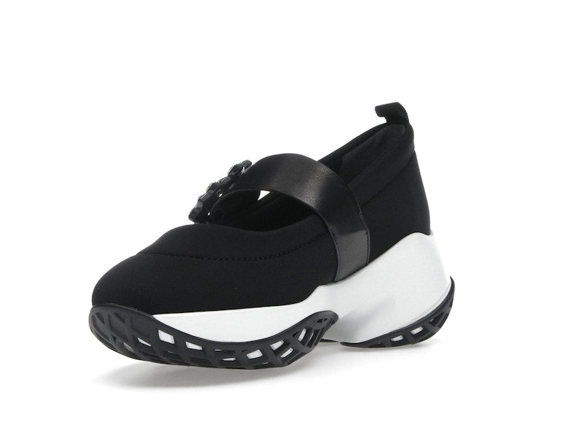 Roger Vivier Viv' Run Babies Black White Crystal Buckle (Women's)