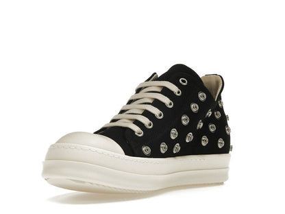 Rick Owens DRKSHDW Low Sneaks Eyelet Black Milk