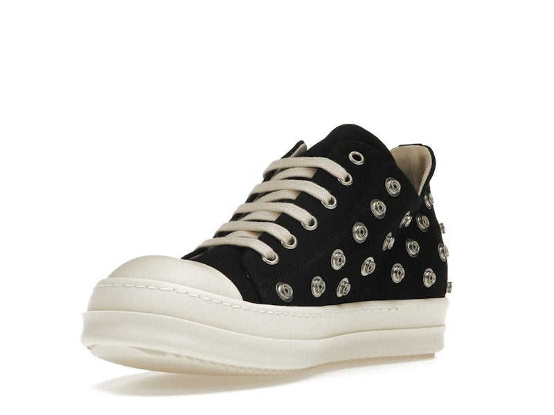 Rick Owens DRKSHDW Low Sneaks Eyelet Black Milk