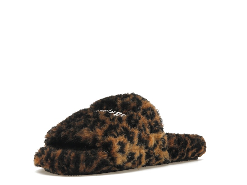 Balenciaga Furry Slide Leopard Brown Black
