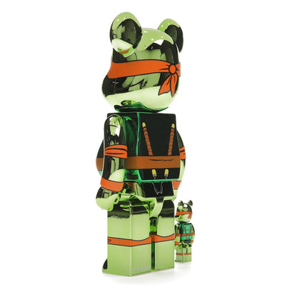 Bearbrick x Teenage Mutant Ninja Turtles Michelangelo 100% & 400% Set