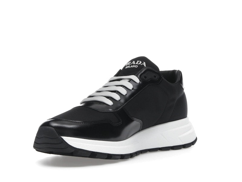 Prada PRAX 01 Sneakers Re-Nylon Brushed Leather Black White