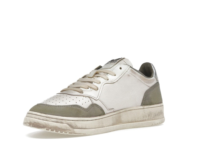 Autry Medalist Low Super Vintage White Silver Lizard