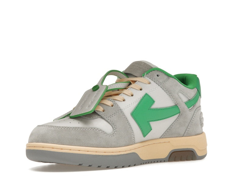 OFF-WHITE Out Of Office OOO Low Tops Light Grey Green