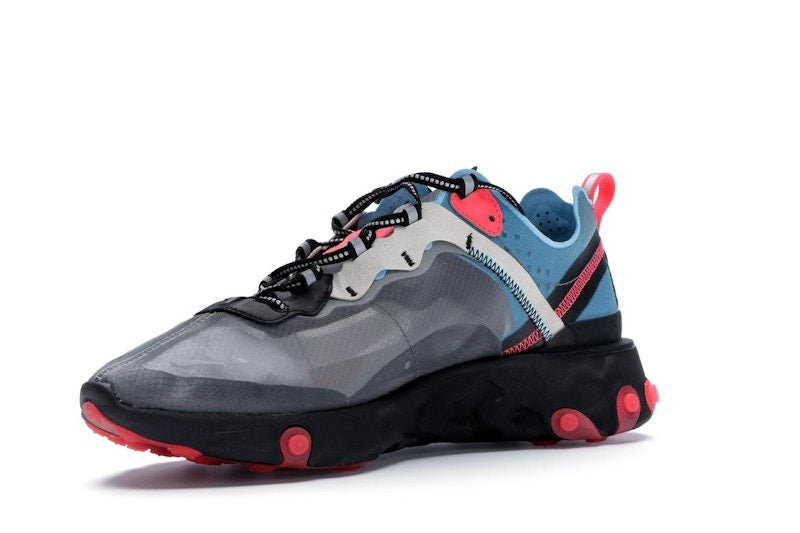 Nike React Element 87 Blue Chill Solar Red