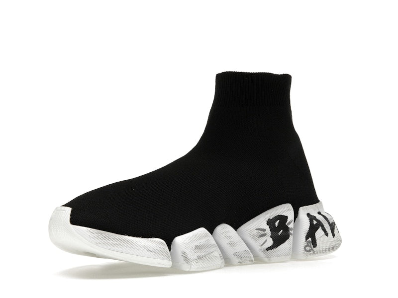 Balenciaga Speed 2.0 Graffiti Recycled Knit Black (Women's)
