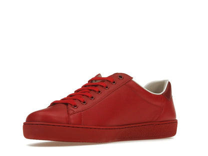 Gucci Ace Perforated Interlocking G Red
