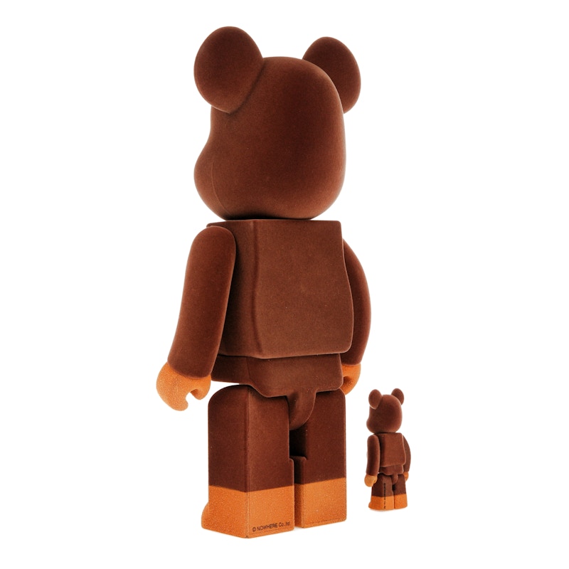 Bearbrick x Bape Baby Milo Flocky Ver. 100% & 400% Set
