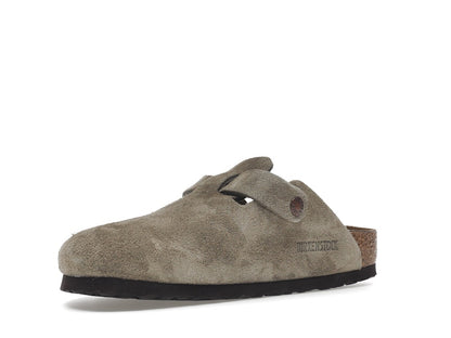 Birkenstock Boston Soft Footbed Suede Taupe (Narrow Fit)