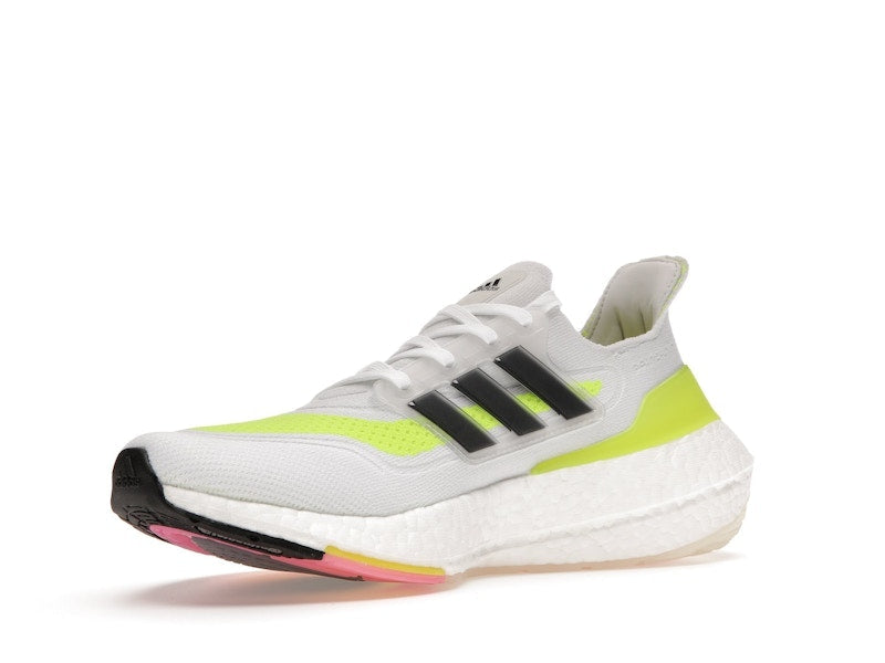 adidas Ultra Boost 21 White Solar Yellow
