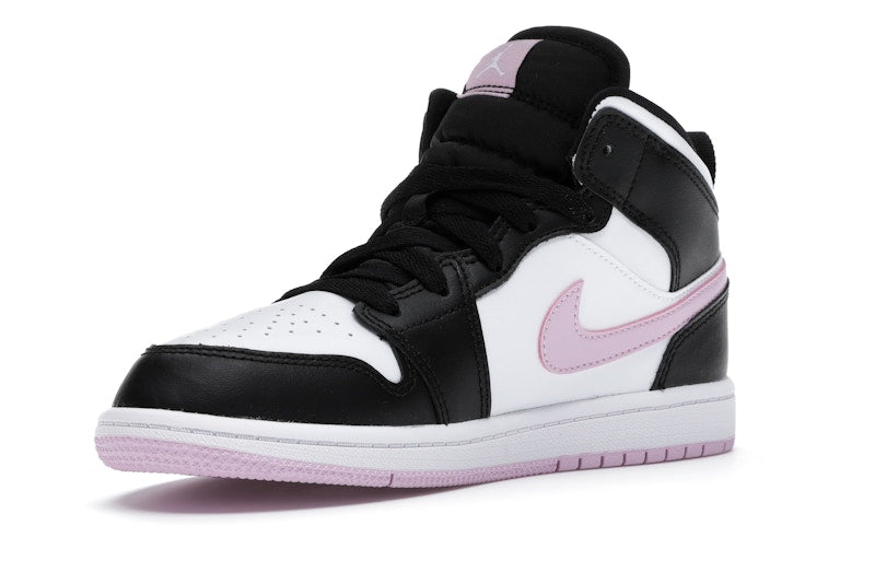Jordan 1 Mid White Black Light Arctic Pink (PS)