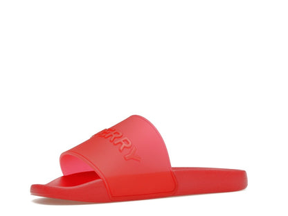 Burberry Embossed Logo Slides Bright Red