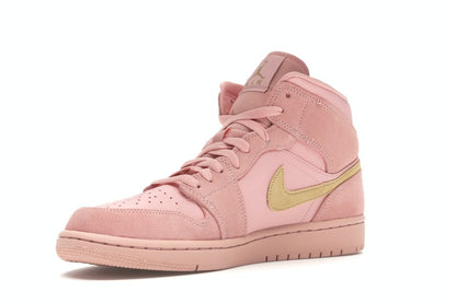 Jordan 1 Mid Coral Gold
