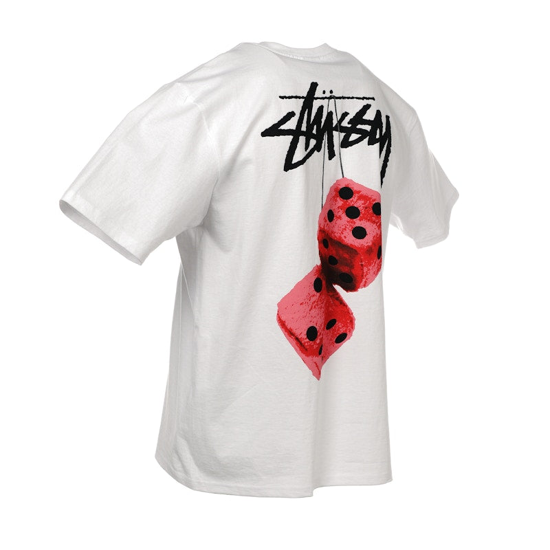 Stussy Fuzzy Dice Tee White