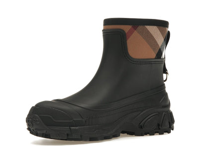 Burberry House Check Rain Boots Black Archive Beige (Women's)